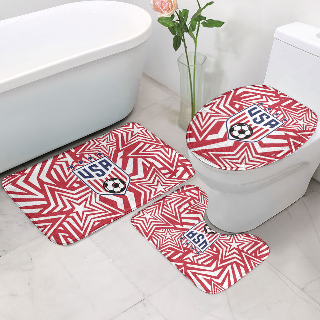 Soccer 2026 USA Bathroom Set Red Star Stylized