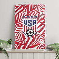 Soccer 2026 USA Canvas Wall Art Red Star Stylized