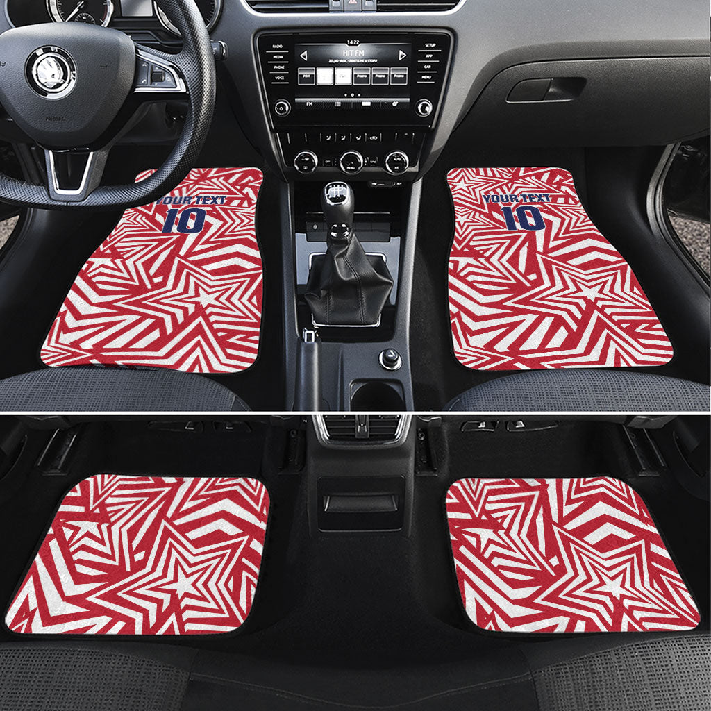 Custom Soccer 2026 USA Car Mats Red Star Stylized