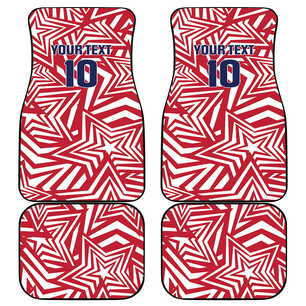 Custom Soccer 2026 USA Car Mats Red Star Stylized