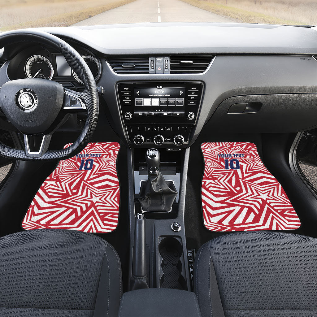 Custom Soccer 2026 USA Car Mats Red Star Stylized