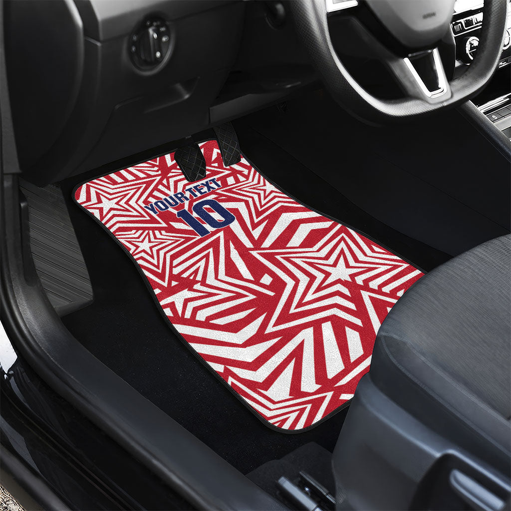 Custom Soccer 2026 USA Car Mats Red Star Stylized