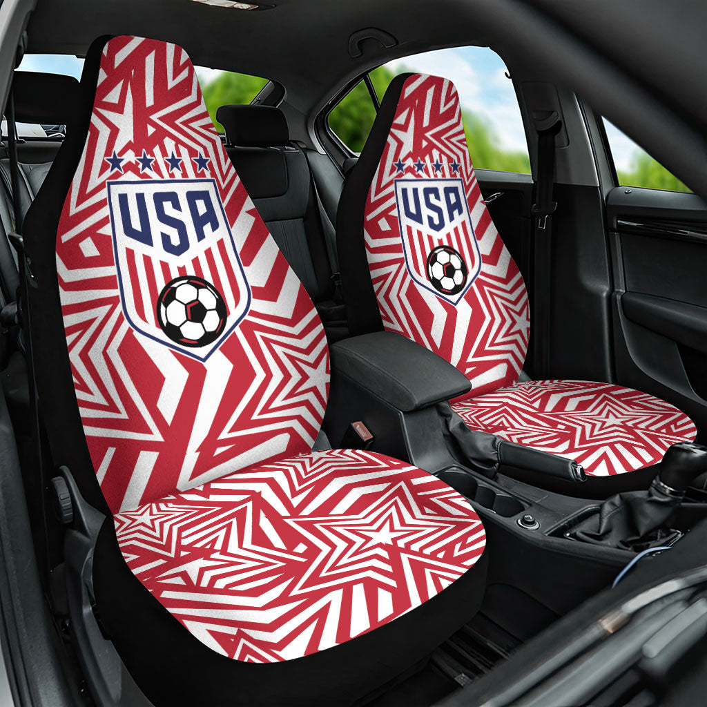 Soccer 2026 USA Car Seat Cover Red Star Stylized