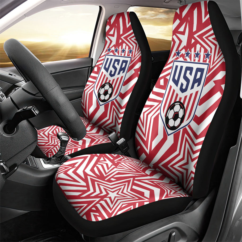 Soccer 2026 USA Car Seat Cover Red Star Stylized