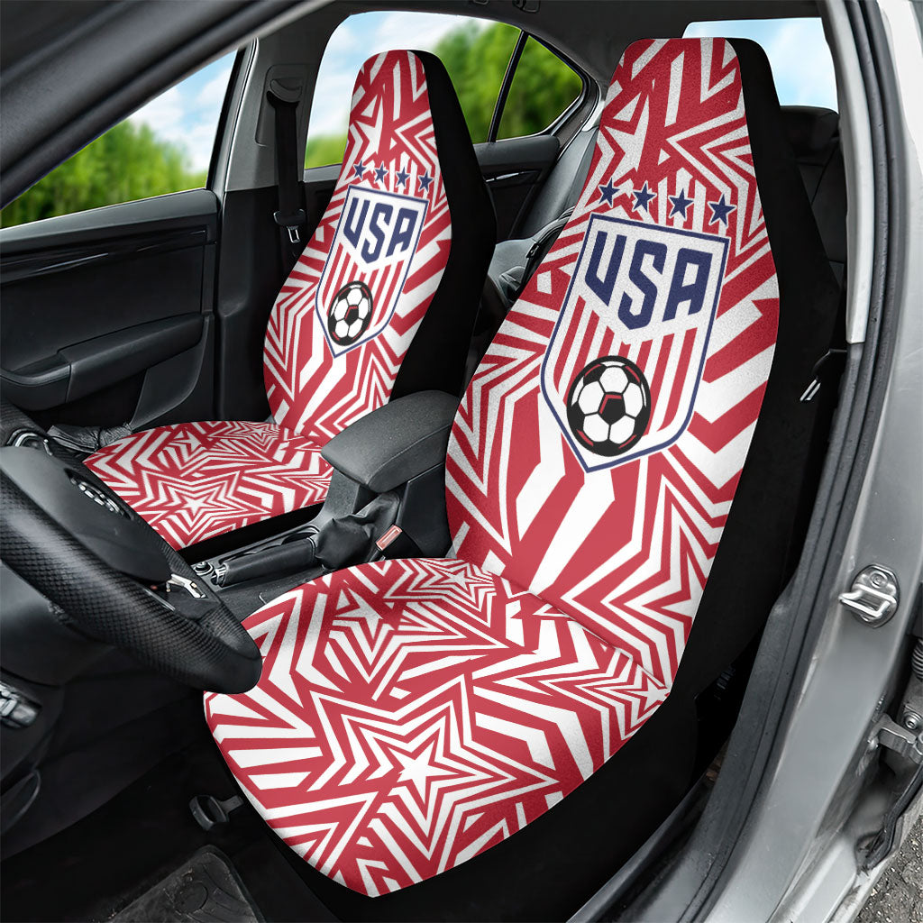 Soccer 2026 USA Car Seat Cover Red Star Stylized