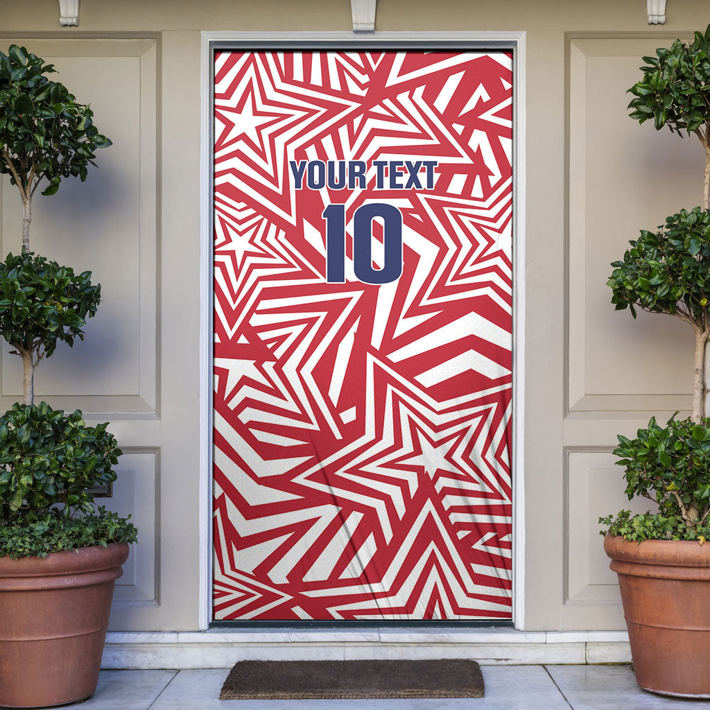 Custom Soccer 2026 USA Door Cover Red Star Stylized