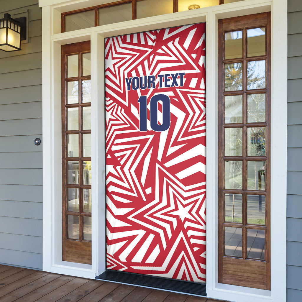 Custom Soccer 2026 USA Door Cover Red Star Stylized
