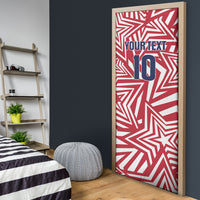Custom Soccer 2026 USA Door Cover Red Star Stylized