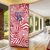 Custom Soccer 2026 USA Door Cover Red Star Stylized