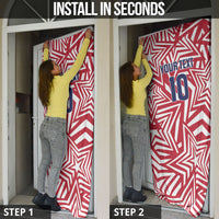 Custom Soccer 2026 USA Door Cover Red Star Stylized