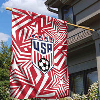 Soccer 2026 USA Garden Flag Red Star Stylized