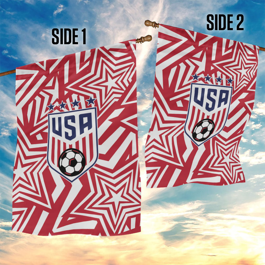 Soccer 2026 USA Garden Flag Red Star Stylized