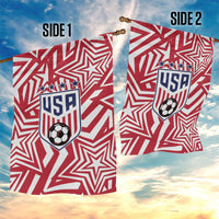 Soccer 2026 USA Garden Flag Red Star Stylized