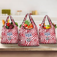 Soccer 2026 USA Grocery Bag Red Star Stylized