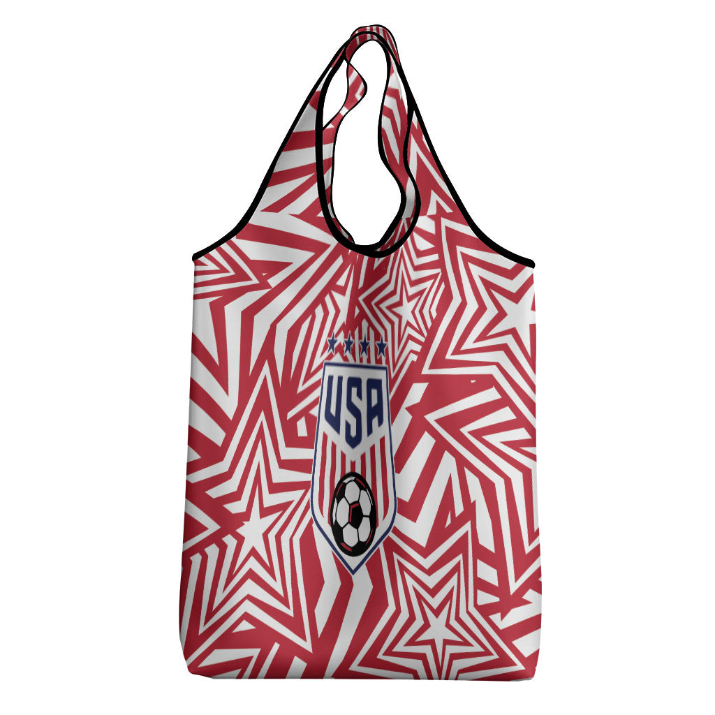 Soccer 2026 USA Grocery Bag Red Star Stylized