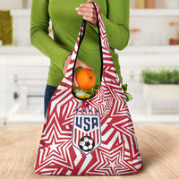 Soccer 2026 USA Grocery Bag Red Star Stylized