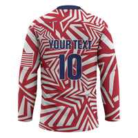 Custom Soccer 2026 USA Hockey Jersey Red Star Stylized