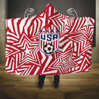 Soccer 2026 USA Hooded Blanket Red Star Stylized