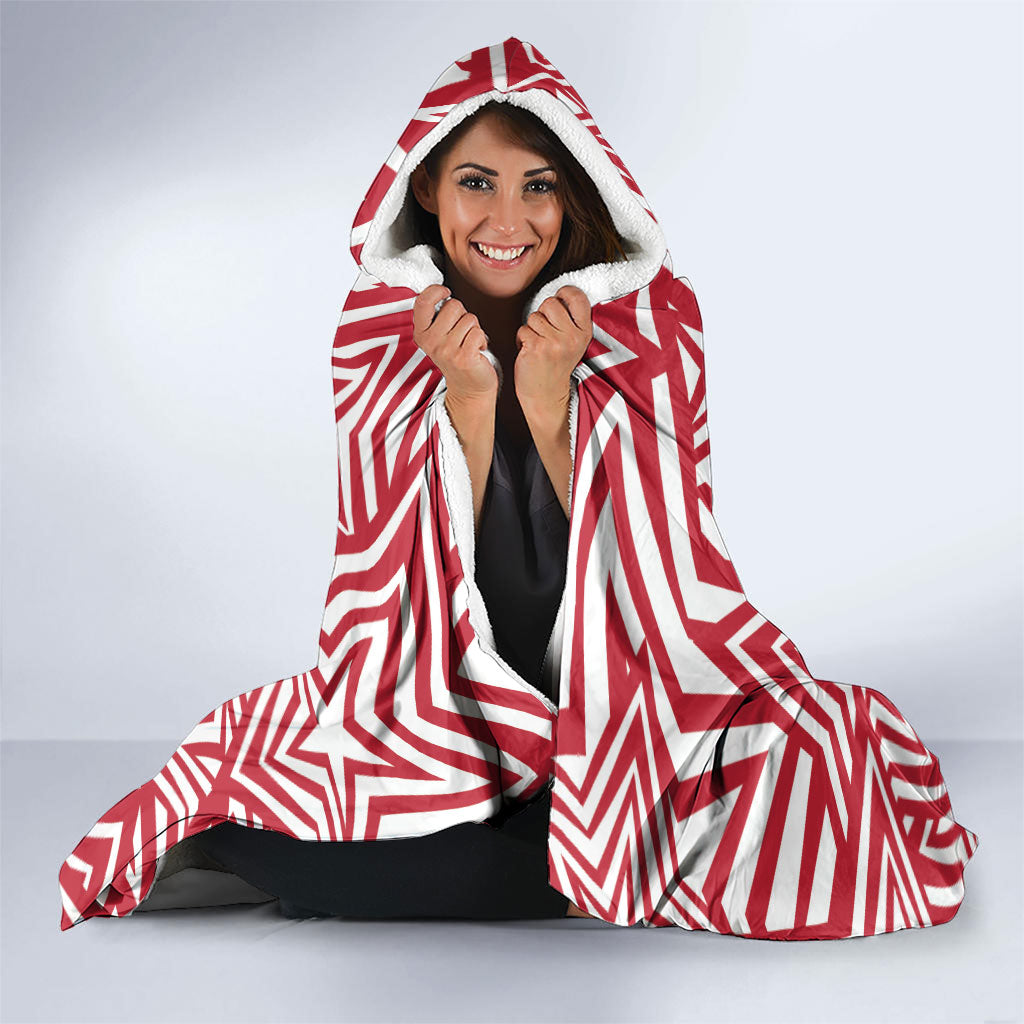 Soccer 2026 USA Hooded Blanket Red Star Stylized