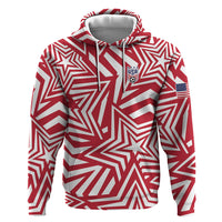 Custom Soccer 2026 USA Hoodie Red Star Stylized