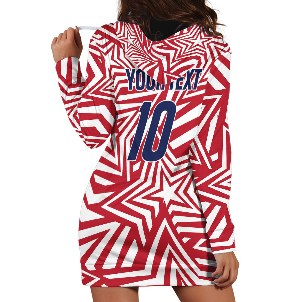 Custom Soccer 2026 USA Hoodie Dress Red Star Stylized