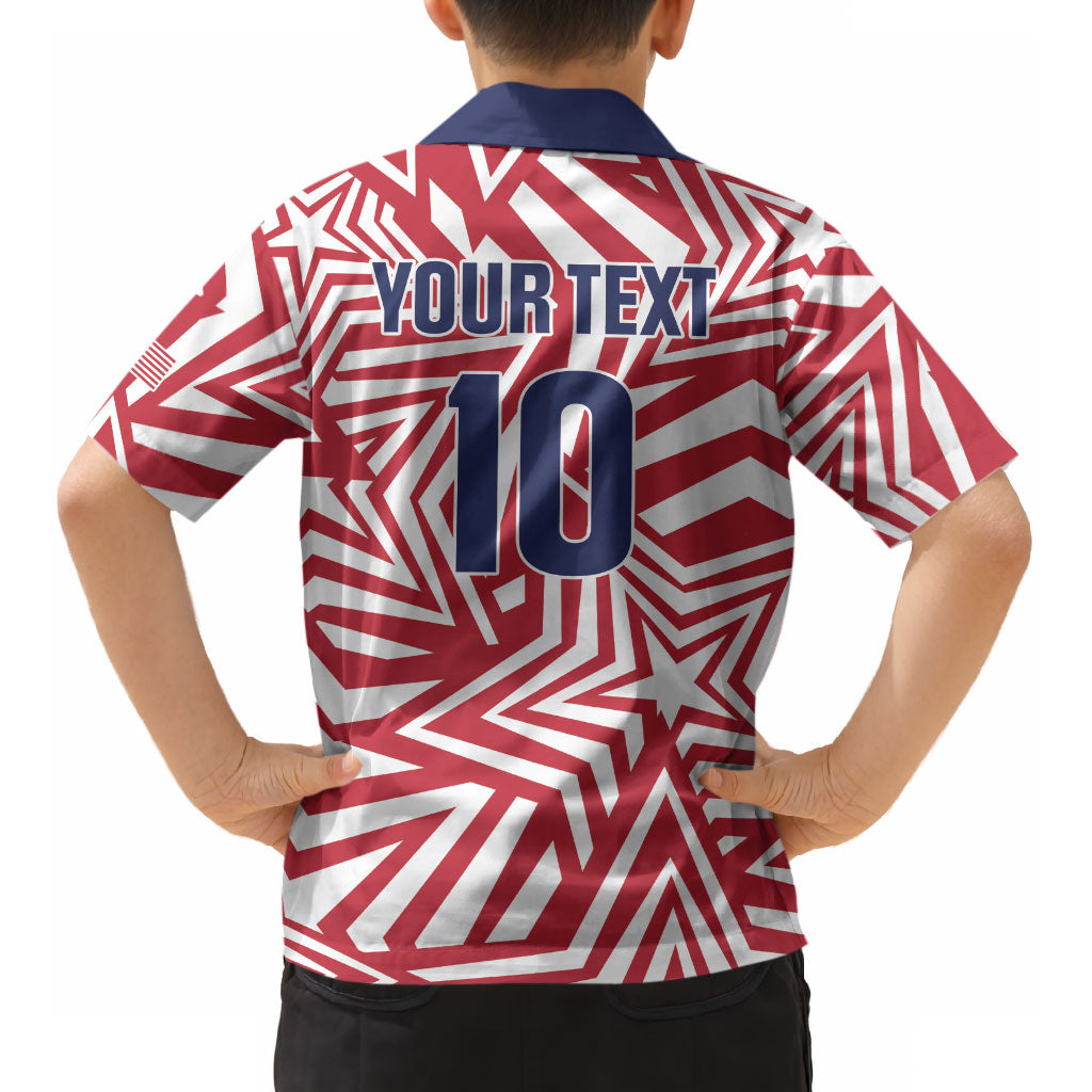 Custom Soccer 2026 USA Kid Hawaiian Shirt Red Star Stylized