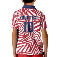 Custom Soccer 2026 USA Kid Polo Shirt Red Star Stylized