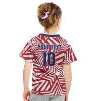 Custom Soccer 2026 USA Kid T Shirt Red Star Stylized