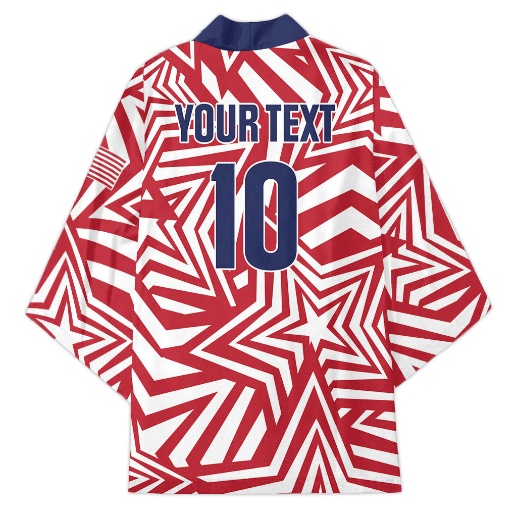 Custom Soccer 2026 USA Kimono Red Star Stylized
