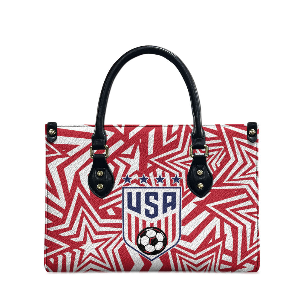 Soccer 2026 USA Leather Bag Red Star Stylized