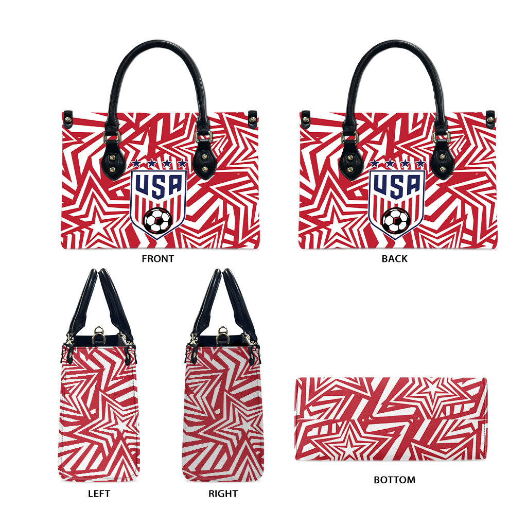 Soccer 2026 USA Leather Bag Red Star Stylized