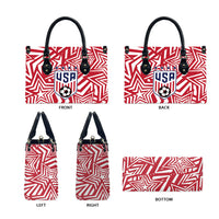Soccer 2026 USA Leather Bag Red Star Stylized