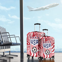 Soccer 2026 USA Luggage Cover Red Star Stylized