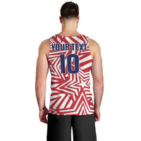 Custom Soccer 2026 USA Men Tank Top Red Star Stylized
