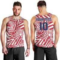 Custom Soccer 2026 USA Men Tank Top Red Star Stylized