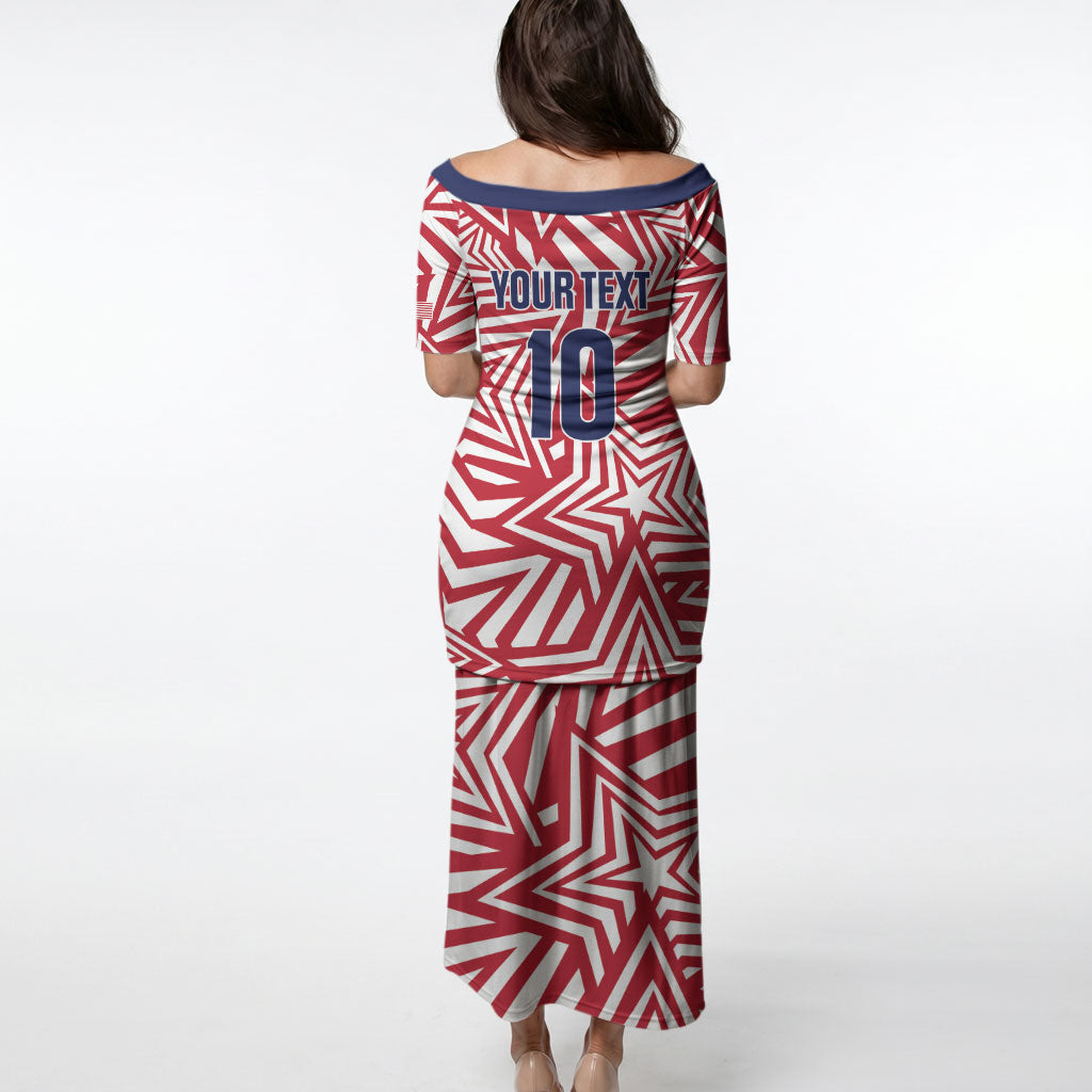 Custom Soccer 2026 USA Puletasi Red Star Stylized