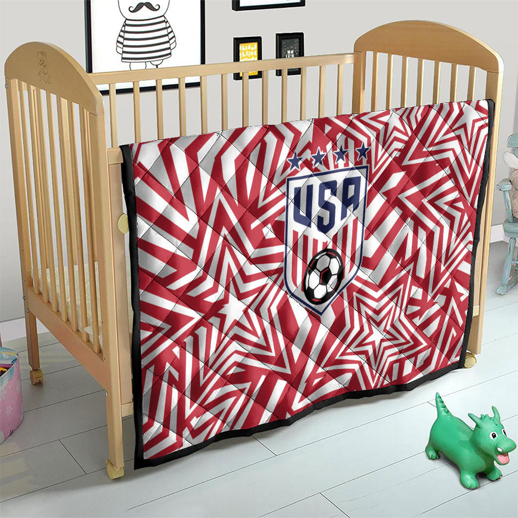 Soccer 2026 USA Quilt Red Star Stylized