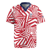 Custom Soccer 2026 USA Rugby Jersey Red Star Stylized