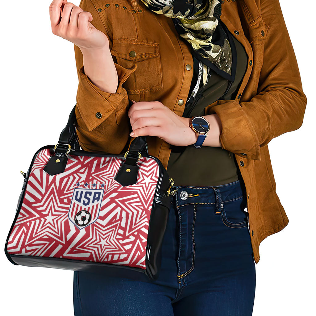 Soccer 2026 USA Shoulder Handbag Red Star Stylized