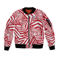 Custom Soccer 2026 USA Sleeve Zip Bomber Jacket Red Star Stylized