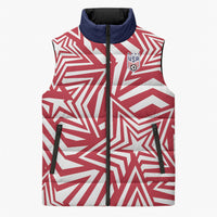 Custom Soccer 2026 USA Sleeveless Puffer Jacket Red Star Stylized