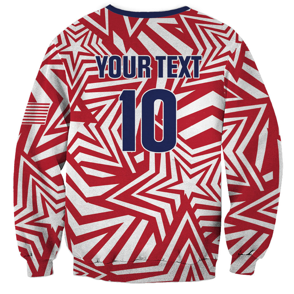 Custom Soccer 2026 USA Sweatshirt Red Star Stylized