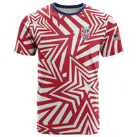 Custom Soccer 2026 USA T Shirt Red Star Stylized