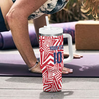Custom Soccer 2026 USA Tumbler With Handle Red Star Stylized