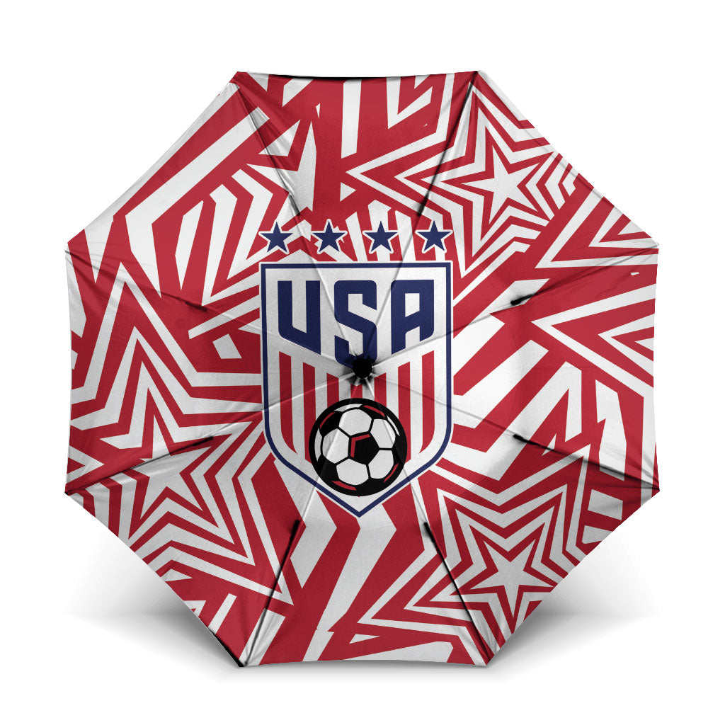 Soccer 2026 USA Umbrella Red Star Stylized