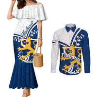 finland-couples-matching-mermaid-dress-and-long-sleeve-button-shirts-suomi-lion-with-lily-of-the-valley