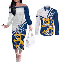 finland-couples-matching-off-the-shoulder-long-sleeve-dress-and-long-sleeve-button-shirts-suomi-lion-with-lily-of-the-valley