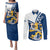 Finland Couples Matching Puletasi Dress and Long Sleeve Button Shirts Suomi Lion With Lily of the Valley - Wonder Print Shop