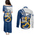 Finland Couples Matching Puletasi Dress and Long Sleeve Button Shirts Suomi Lion With Lily of the Valley - Wonder Print Shop
