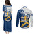 Personalised Finland Couples Matching Puletasi Dress and Long Sleeve Button Shirts Suomi Lion With Lily of the Valley - Wonder Print Shop